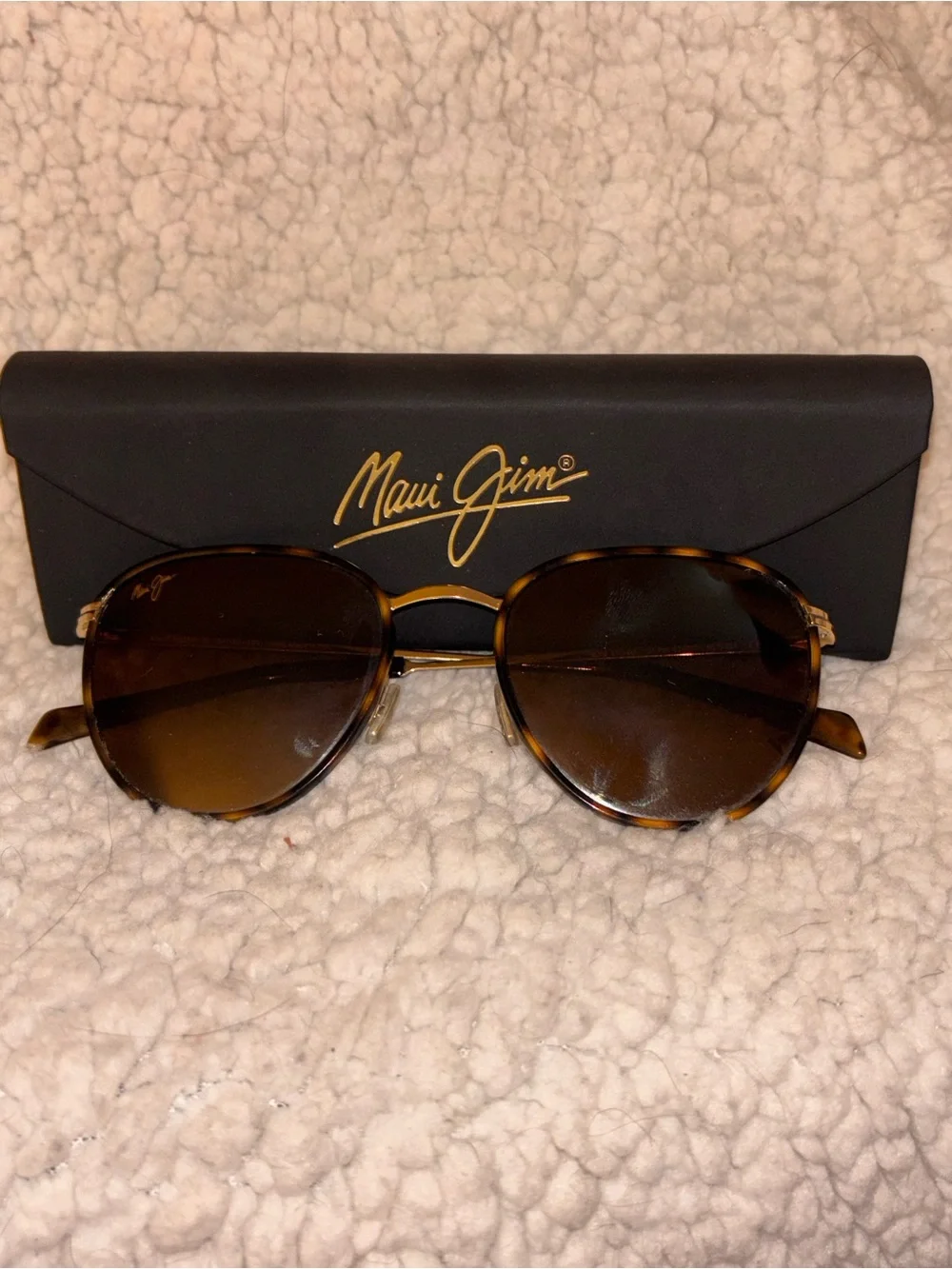 Maui Jim Noni MJ854-10 Polarized Tortoise Gold Sunglasses 54-20-145